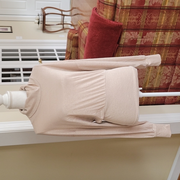 Free People Tops - Free People gold mock turtle blouse M